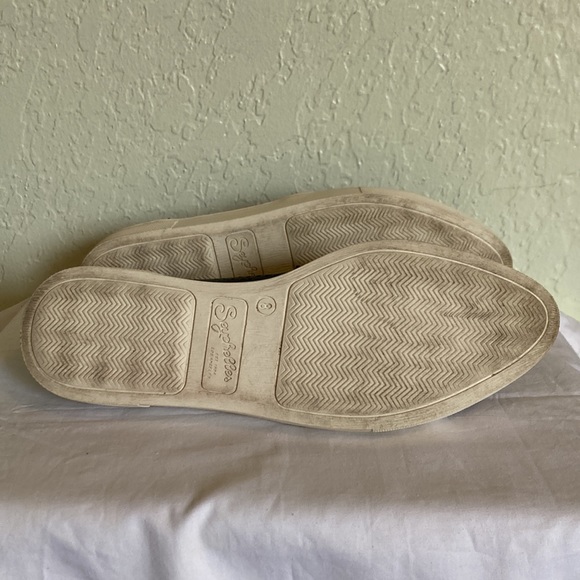 Seychelles Bohemian Black Laser Cut Platform Chunky Slip On Sneakers - Picture 6 of 7